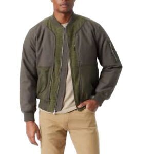 NWT Bass Outdoor Hero Bomber Jacket. In mostly olive color. Size XXL